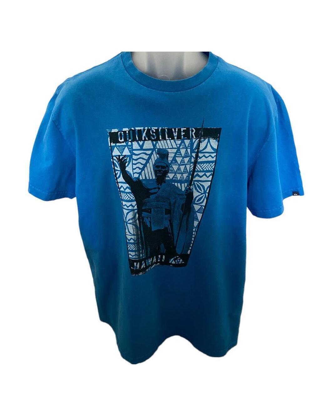 Rare QUIKSILVER King Kamehameha Hawaii Tee Shirt Men L Large
